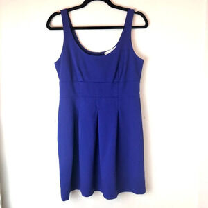 LOFT | Blue Scoop Neck Sleeveless Dress